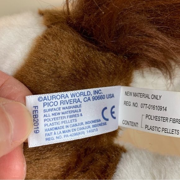 Plush Aurora Pinto Pony Horse Brown/White 2019 - Picture 10 of 13